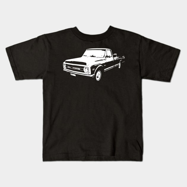 Chevy C-10 Pickup Truck Kids T-Shirt by rajem